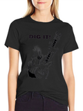 Dig It! Black Graphic Print T-Shirt