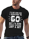 Funny 60th Birthday T-Shirt - Survived to 60