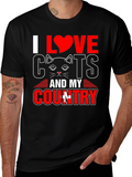 I Love Cats and My Country T-Shirt