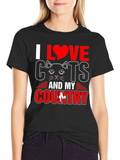 I Love Cats and My Country T-Shirt