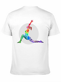 Rainbow Yoga Pose Graphic T-Shirt