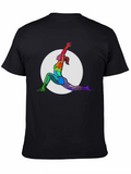 Rainbow Yoga Pose Graphic T-Shirt