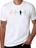 Rainbow Heartbeat Soldier Graphic Tee