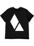 Geometric Graphic Tee - Black Casual Shirt