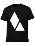 Geometric Graphic Tee - Black Casual Shirt