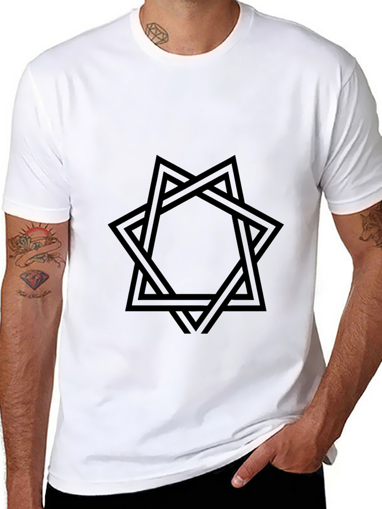 Geometric Star Black Graphic Tee