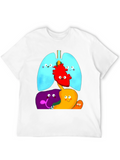 Cartoon Anatomy Organs Graphic T-Shirt