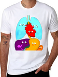 Cartoon Anatomy Organs Graphic T-Shirt