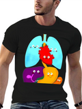 Cartoon Anatomy Organs Graphic T-Shirt