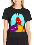 Cartoon Anatomy Organs Graphic T-Shirt