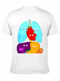 Cartoon Anatomy Organs Graphic T-Shirt