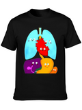 Cartoon Anatomy Organs Graphic T-Shirt