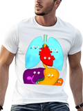 Cartoon Anatomy Organs Graphic T-Shirt