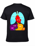 Cartoon Anatomy Organs Graphic T-Shirt