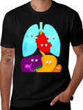 Cartoon Anatomy Organs Graphic T-Shirt