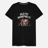 Old Fit Winging It Funny Workout Humor Gym Retired
