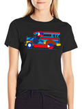 Filipino Jeepney Graphic Tee - Black