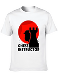 Chess Instructor Graphic Tee - Black Cotton Shirt