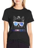 Illumicati Cat T-Shirt - Galaxy Eye Sunglasses