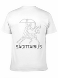 Sagittarius Zodiac Graphic Tee - Black