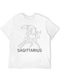 Sagittarius Zodiac Graphic Tee - Black
