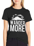 Wander More Black Graphic Tee