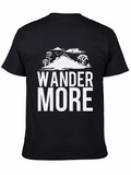 Wander More Black Graphic Tee
