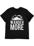 Wander More Black Graphic Tee