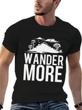Wander More Black Graphic Tee