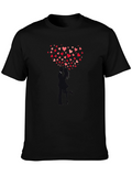 Romantic Heart Couple Graphic Tee