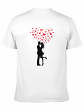 Romantic Heart Couple Graphic Tee