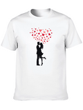 Romantic Heart Couple Graphic Tee