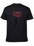 Romantic Heart Couple Graphic Tee