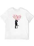 Romantic Heart Couple Graphic Tee