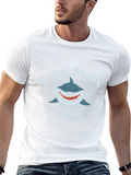 Crazy Shark Lady Graphic Tee - Black Cotton T-Shirt