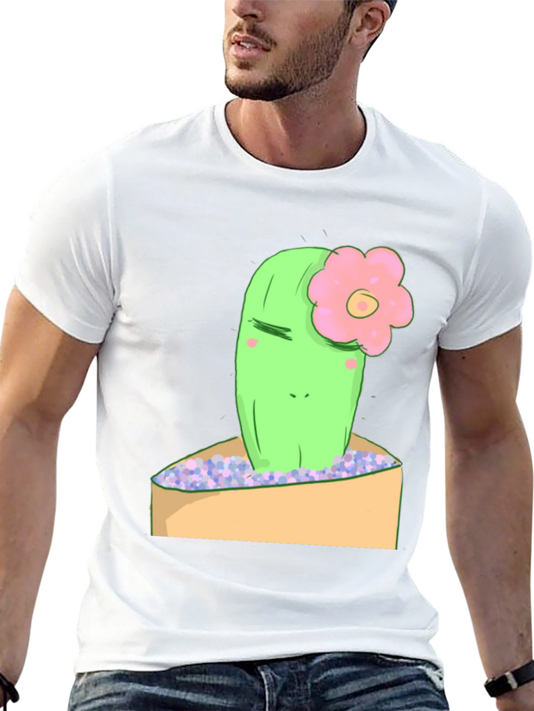 Cactus Flower Graphic Tee - Unisex Black T-Shirt
