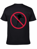Novelty Black T-Shirt - No Mallet Symbol