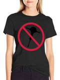 Novelty Black T-Shirt - No Mallet Symbol