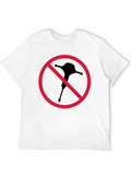 Novelty Black T-Shirt - No Mallet Symbol
