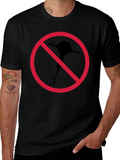 Novelty Black T-Shirt - No Mallet Symbol