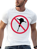 Novelty Black T-Shirt - No Mallet Symbol