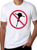 Novelty Black T-Shirt - No Mallet Symbol