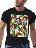 Abstract Geometric Art Tee - Modern Design