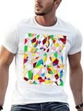 Abstract Geometric Art Tee - Modern Design