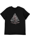 Santas Coming to Town Black Cotton T-Shirt
