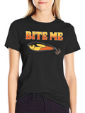 Bite Me Funny Fishing Lure Graphic T-Shirt