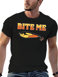 Bite Me Funny Fishing Lure Graphic T-Shirt