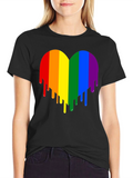 Rainbow Heart Drip Graphic Tee