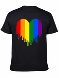 Rainbow Heart Drip Graphic Tee
