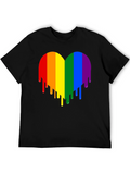 Rainbow Heart Drip Graphic Tee